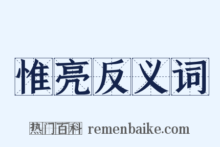 惟亮反义词是什么意思的图片